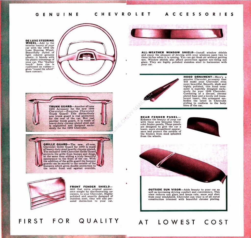 1949 Chevrolet Accessories Booklet Page 11